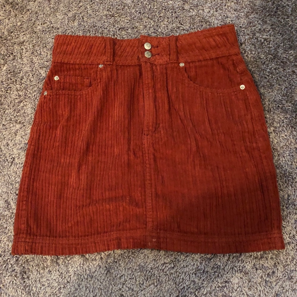Burnt orange, corduroy Urban Outfitters skirt